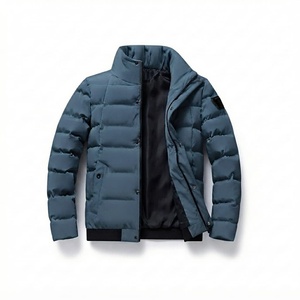 Premium <b>Men</b> Wholesale Winter Puffer Jacket Casual Stand Collar Heavyweight Zip Closure Outerwear Warm Quilted <b>Coat</b> Top Quality - Product Image 5