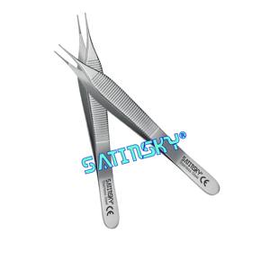 Fórceps de microtejido Adson de 12 cm, instrumentos quirúrgicos manuales de acero inoxidable, punta fina AISI 420, fabricado, quirúrgico de primera calidad - Product Image 1
