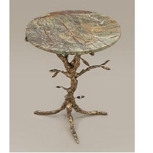 Table d'appoint ronde en métal au design tendance, table basse de qualité antique, taille personnalisée, en aluminium pour la finition laiton. - Product Image 6