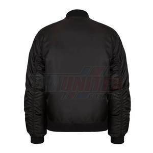 Chaqueta bomber de forro suave de moda para hombre con cuello levantado y detalle acanalado de mangas completas - Product Image 2
