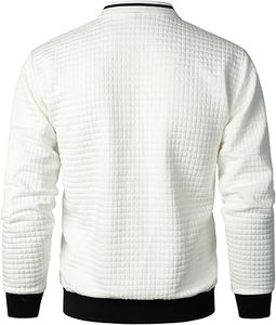 Chaqueta de bombardero personalizable para hombre 2024 al por mayor poliéster cremallera impermeable secado rápido abrigo cortavientos tela lona soporte frontal - Product Image 3