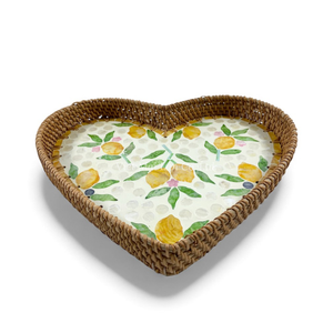 Plateau simple en nacre avec bord en rotin pour servir les aliments, la présentation de table et la décoration de la maison en provenance du Vietnam - Product Image 1