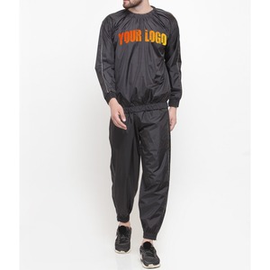 Conjunto Deportivo de 2 Piezas para Hombre, Chaqueta Cortavientos y Pantalones Jogger con Cintura Elástica, Logotipo Personalizado, Cuello Redondo, Ligero, de Nailon - Product Image 4