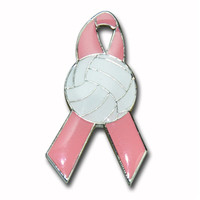 Épingle à ruban rose en alliage métallique Souvenir Épingles à ruban pour cancer du sein médical Insigne empilé avec vis et écrou