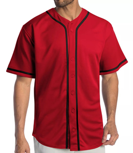 Custom Men's Solid Button <b>Baseball</b> Jersey Plain T Shirt Team Uniform with Sublimated Design <b>Baseball</b> Jersey - Product Image 4