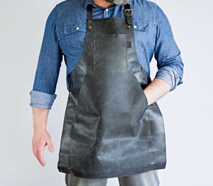 Delantal impermeable de cuero de suministro directo de fábrica multifuncional, delantal de trabajo a prueba de aceite para hornear barbacoa - Product Image 1