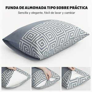 Juego de Funda Nórdica con Cierre y Funda de Almohada, 100% Poliéster Tejido, Diseño Geométrico Moderno, Suave y Transpirable para un Sueño Reparador en Casa - Product Image 3