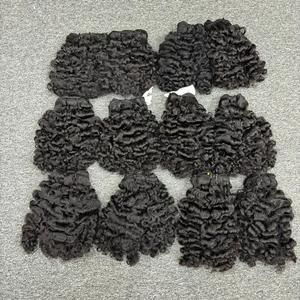 Extensiones de cabello humano natural rizado birmano al por mayor en trama de la fuente de más alta calidad - Product Image 5