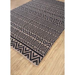 พรมขนสัตว์ทอลายเรียบสีเทาและดำ ลายเรขาคณิต สำหรับใช้ในบ้าน-SDWC-15 - Product Image 2