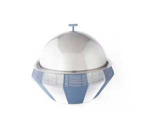 Plat de chauffe-plats en argent fait à la main exquis avec support bleu et blanc Qualité supérieure et meilleur vendeur pour les besoins de restauration Offre Spéciale - Product Image 1