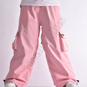 Venta al por mayor de pantalones al aire libre de invierno con logotipo personalizado grueso calor a prueba de viento impermeable holgado de gran tamaño Unisex cremallera de talla grande - Product Image 1