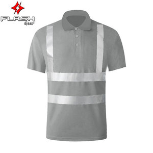 Wholesale Custom Long Sleeve OEM Workwear Quick Dry Hi Vis Safety <b>T</b>-<b>Shirt</b> Security Men Work Construction Reflective Polo <b>Shirts</b> - Product Image 5
