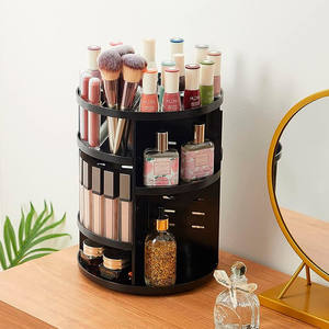 Myrva Rotating Cosmetic Organizer Plastic 10-20 L Modern Makeup <b>Storage</b> <b>Container</b> - Product Image 3