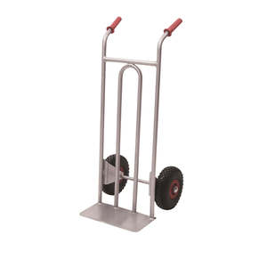 Chariot de transport industriel en acier inoxydable AISI 304 avec caisse en treillis robuste anti-perforation, OEM, quatre roues, en contreplaqué - Product Image 1