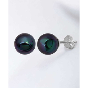Pendientes de Plata de Ley 925 con Perla de Concha de 8 mm, Forma Perfecta, de Mallorca, Turquía, Recién Llegados - Product Image 5