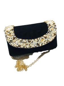 Diseñador étnico hecho a mano tela bordado nupcial embrague de lujo artesanías boda fiesta bolso de mano para niñas - Product Image 2