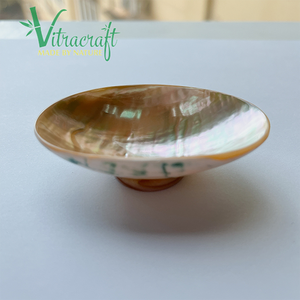 Assiette de service Caviar Mini assiette de conque chère avec base Fabriqué à partir de coquilles de conque soigneusement sélectionnées Assiette décorative Taille 6-7cm - Product Image 1