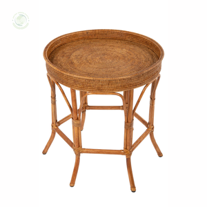 Table d'appoint ronde en rotin fabriquée au Vietnam matériaux écologiques meubles de maison décor à la maison en gros - Product Image 1