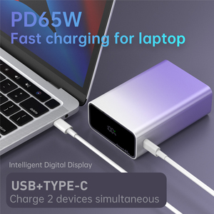 Innisfox bán buôn pb083 Chất lượng cao Mini Slim xách tay pin dự phòng 65 Wát sạc nhanh OEM máy tính xách tay 20000mAh ngân hàng điện - Product Image 5