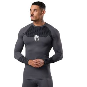Camiseta de Compresión Elástica de Manga Larga para Hombre, Estilo Cargo, para Entrenamiento Deportivo y Gimnasio - Product Image 1
