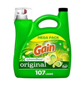 Gain + Odor Defence 184 Floz Détergent à lessive liquide Compatible HE Super Fresh Blast Scent 128 Charges - Product Image 1