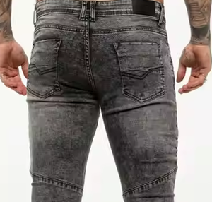 Los pantalones vaqueros bajos informales más vendidos, las últimas técnicas lavadas diseñadas con estampado de facciones para todas las estaciones, para invierno, otoño y verano - Product Image 3