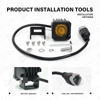 Feux de jour LED DRL ambre de 2 pouces pour conduite tout-terrain, voitures, camions, pick-up, UTV, 4x4, F150, Tacoma, Bronco, RZR, Can-Am, Maverick, Polaris