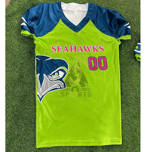 Maillots de football américain unisexes 2024, logo personnalisé imprimé, respirant, séchage rapide, taille XL, ensembles uniformes pour usage sportif - Product Image 4