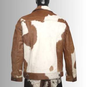 แจ็กเก็ตหนังวัวงานแฮนด์เมดแบบพรีเมี่ยมสำหรับผู้หญิงเสื้อเอวสูงผ้าทอเป็นมิตรต่อสิ่งแวดล้อมฤดูใบไม้ร่วง/ฤดูหนาว - Product Image 2