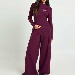 Conjunto Deportivo de Alta Calidad para Mujer, 2 Piezas, Estilo Urbano, Oversize, 2026 / Sudadera de Felpa Suave y Cálida con Pantalones Deportivos Cómodos - Product Image 1