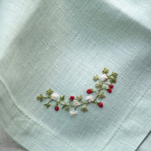 Servilletas de tela bordadas, servilletas de cena, lavables, suaves, reutilizables para mesa de comedor, boda, fiesta, cena familiar, OEM - Product Image 6