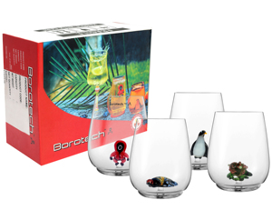 Ensemble de verres à vin sans pied soufflés à la main à paroi mince Verrerie de luxe colorée de 7 oz pour l'élégance et le style - Product Image 1