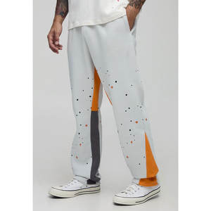 Nuevos pantalones de chándal holgados lisos para hombres Joggers de algodón de ajuste relajado con bolsillos a la venta - Product Image 4