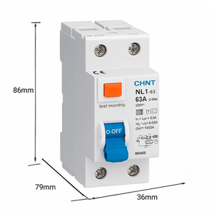 Serie di Chint NL1-63 interruttore differenziale bipolare puro tipo AC 30mA a 63A 1 pacco interruttori automatici - Product Image 4