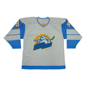 Personalizado 100% Poliéster Juventud Ropa de hockey barata Camisa de manga larga Impresión por sublimación Logo Jersey de hockey sobre hielo - Product Image 3