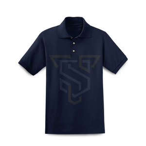T-shirt à manches courtes en coton pour hommes de 220 grammes pour polos avec logo personnalisé T-shirts vierges à motif uni avec impression numérique - Product Image 3