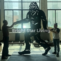 7.4ft Bigfoot Sasquatch Statue extérieure fer décor pour hommes/femmes cour Art Patio pelouse forêts jardin affichage ornements