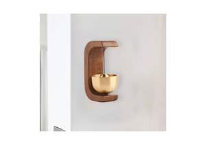 Sonnette sans fil magnétique en laiton massif moderne avec carillons éoliens et pendentif d'entrée mural Jingle Bell Décoration intérieure - Product Image 3