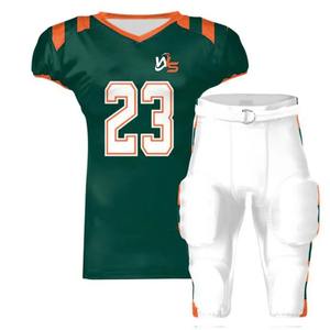 Meilleure qualité uniformes de football américain conceptions personnalisées transfert de chaleur imprimé à manches courtes grande taille séchage rapide respirant - Product Image 5