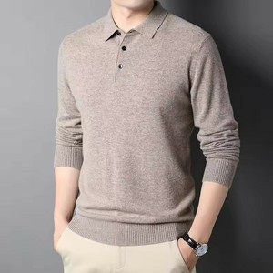 Người Đàn Ông Của Tùy Chỉnh Merino Polo Bán Buôn Cashmere Áo Len Dệt Kim Polo Len Áo Thun Cashmere Áo Len Cho Nam Giới - Product Image 2