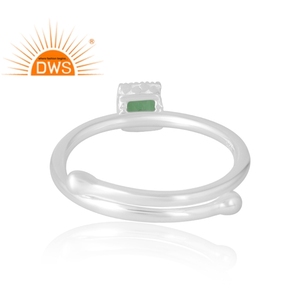 Tendance Design 925 Sterling Silver Natural Chrysoprase Gemstone Ring Custom Design Bijoux Pour Femmes Cadeau Pour Elle - Product Image 2