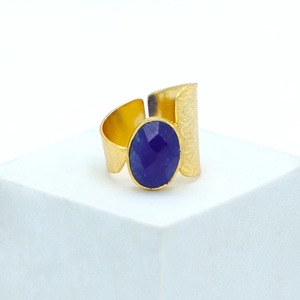 Anillo de jade azul natural de calidad de exportación para mujer, joyería de piedras preciosas ajustables para uso diario y regalos de la India - Product Image 2