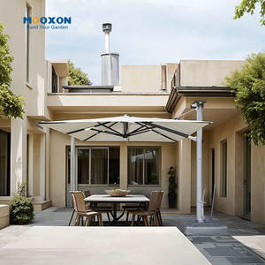 Sombrilla Parasol Solar de 10x10 pies, Tipo Cantilever, con Luces LED, Control Remoto, Impermeable IP54 - Product Image 3