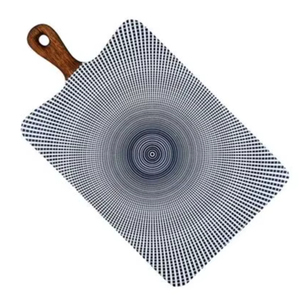 Grande planche à fromage de luxe en bois de mangue, design imprimé écologique, technique d'émail coloré fait à la main, planche de qualité alimentaire - Product Image 1