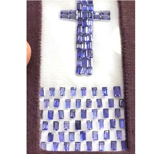 345 piezas de Iolita Natural 5x3mm baguette Octágono faceta 110 Cts Lote Iroc Ventas buena calidad Corte de piedras preciosas sueltas US $154 para todos - Product Image 2