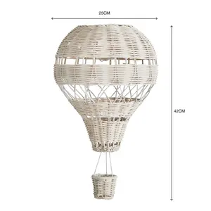 Decorative Viet Nam <b>New</b> Trend Luxury <b>Home</b> Handwoven Air <b>Balloon</b> Rattan Rattan Lampshade by Thien Thanh - Product Image 3