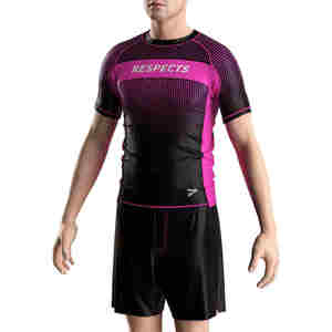 เสื้อกันผดผื่นของผู้ชายผ้าสแปนเด็กซ์ออกแบบโลโก้ได้ตามต้องการ - Product Image 5