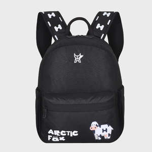Sac à dos scolaire noir Arctic Fox Zoo pour garçons et filles - Product Image 1