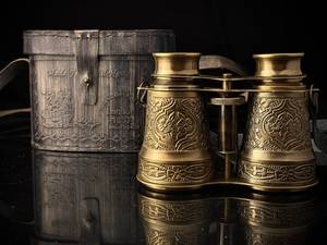 Prismáticos de latón antiguo con estuche de cuero, decoración náutica, regalo perfecto totalmente funcional para viajeros, regalo hecho a mano para mamá - Product Image 5