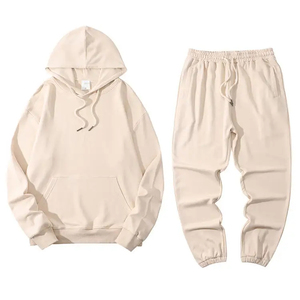 Conjunto Deportivo de Invierno para Hombre, Estilo Urbano, Nuevo, 100% Algodón, Sudadera con Capucha, Traje Deportivo Informal, Color Sólido, Talla y Logotipo Personalizables - Product Image 1